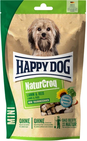 HAPPY DOG Naturcroq Mini Snack Jagnięcina Ryż 100g