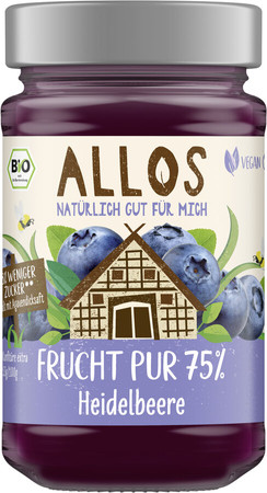 Allos − Mus jagodowy 75% owoców BIO − 250 g