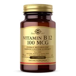 Vitamin B12 100 mcg Witamina B12 wspiera układ nerwowy 100 tabl. vege