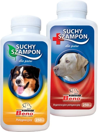SUPER BENO Szampon Suchy Regeneracyjno-Pielęgnacyjny Dla Psów 250ml