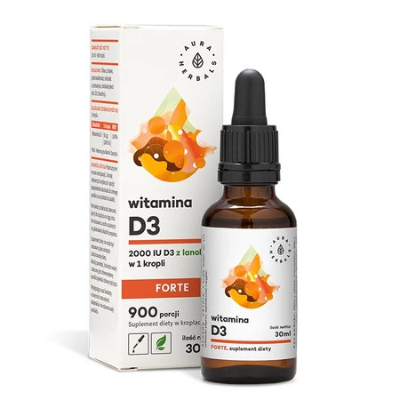 Aura Herbals − Witamina D3 Forte w kroplach − 30 ml