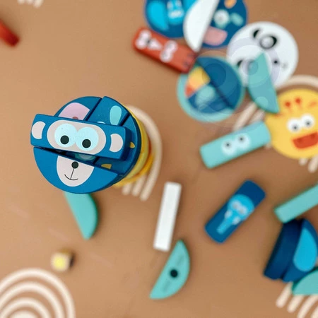 TOOKY TOY Klocki Zwierzęta Gra Zręcznościowa