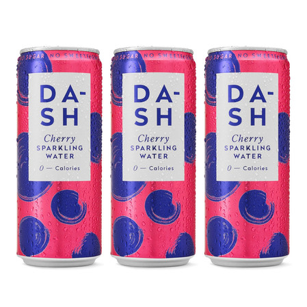 Zestaw: 3x DASH WATER Woda gazowana o smaku wiśni, bez cukru 330ml
