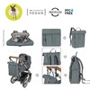 Lassig Green Label Plecak dla mam z akcesoriami Rolltop Up Backpack anthracite