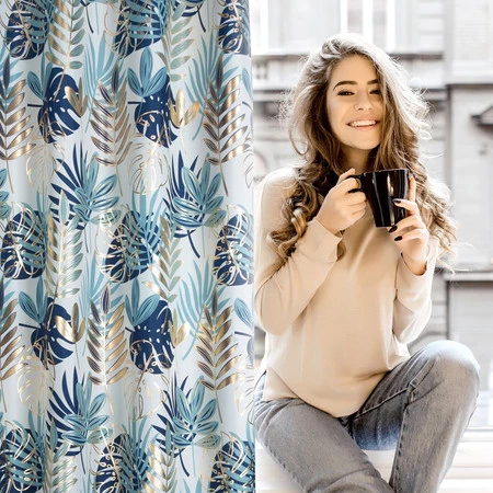 ZASŁONA GOTOWA MALTA 140 X 250 CM GRANATOWY