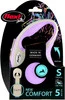 FLEXI NEW COMFORT Smycz taśmowa S / 5m różowa