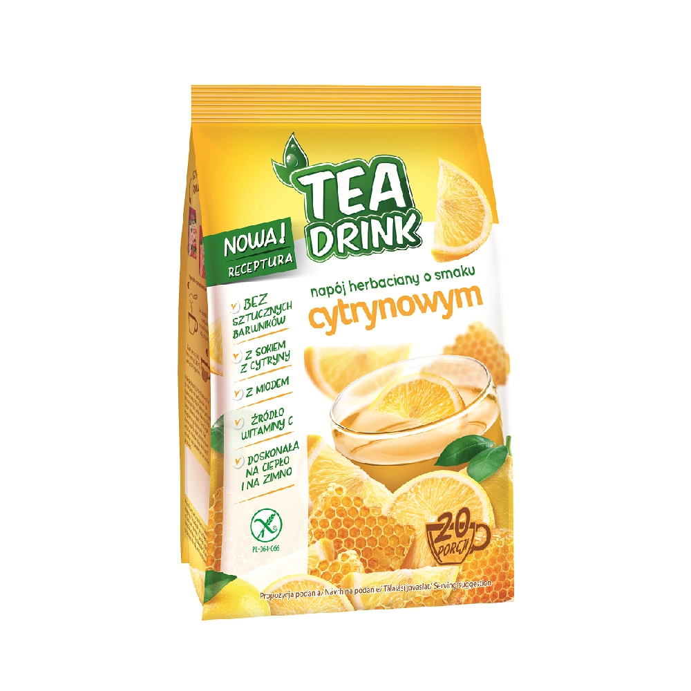 Napój herbaciany cytrynowy Bezglutenowy 300 g Tea Drink Celiko - granulowana herbata