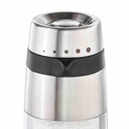 OXO-Młynek do soli stalowy, czarny, Good Grips