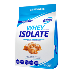 6PAK WHEY ISOLATE odżywka białkowa Izolat 700 g smak słony karmel