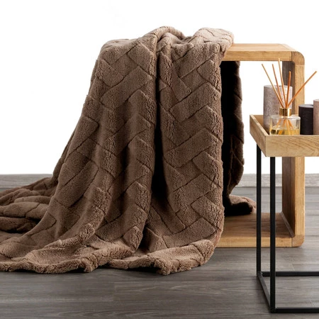 Koc  D91/K/CARO 200X220 C.BRĄZ