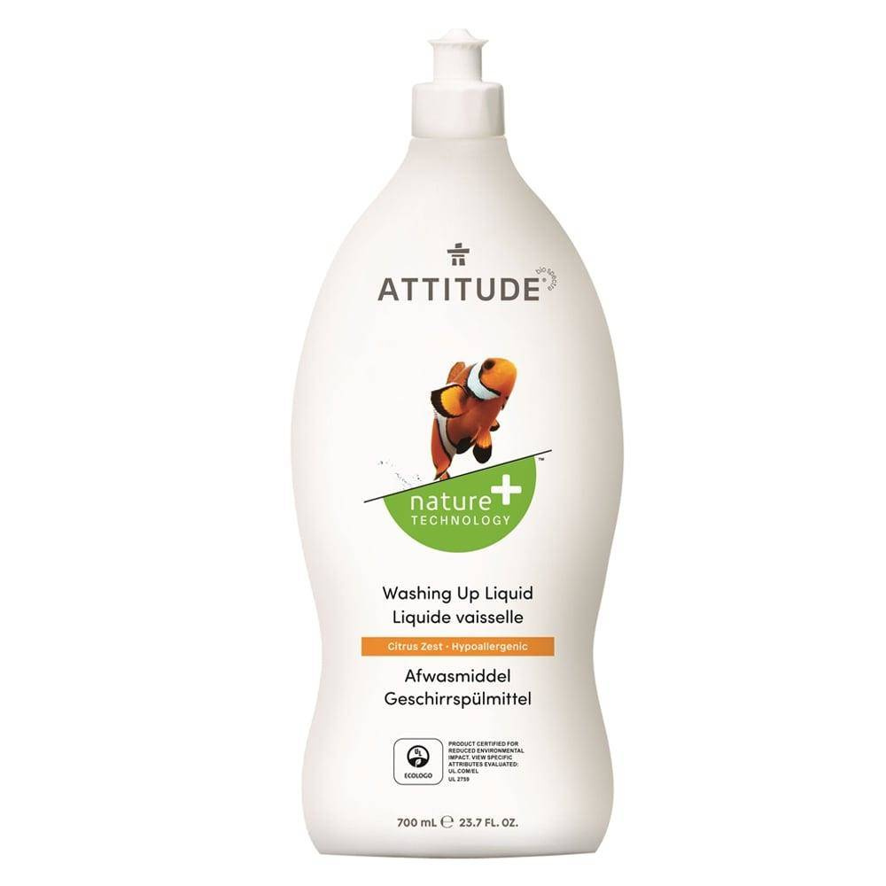 Attitude, Płyn do mycia naczyń, Skórka Cytrynowa (Citrus Zest), 700 ml
