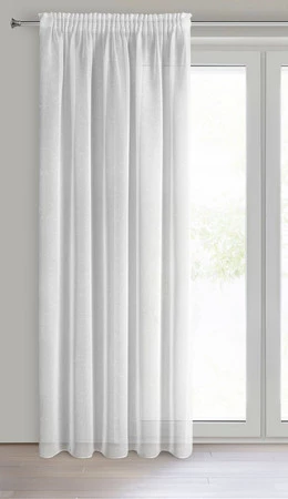 FIRANA GOTOWA ANGELA NA TAŚMIE 140 X 300 CM BIAŁY