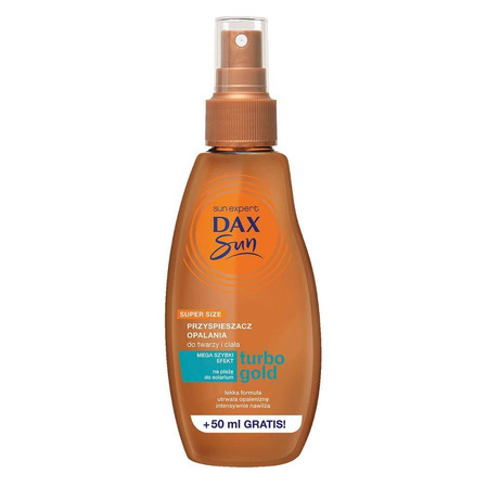 Dax Sun Przyspieszacz opalania do twarzy i ciała Turbo Gold - spray 200ml