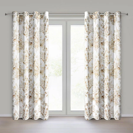 Zasłona  ZAS/OLENI/BEŻ+ZŁ 140X250 PRZELOTKI