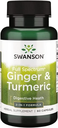 SWANSON Ginger & Turmeric 60kaps. - Imbir i kurkuma