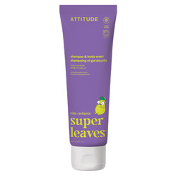 Attitude SUPER LEAVES, KIDS, Żel 2w1 do mycia ciała i włosów, o zapachu wanilii i gruszki, 240 ml