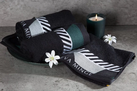 Ręcznik Eva7 50 x 90 cm, Czarny