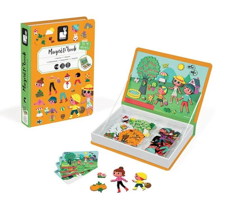 Janod Magnetyczna układanka 4 pory roku Magnetibook