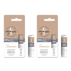Zestaw: 2x 4organic balsam do ust regenerujący Tiramisu 5g