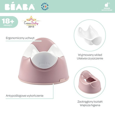 Beaba,Nocnik z wyjmowanym wkładem Old Pink