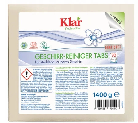 KLAR TABLETKI DO ZMYWAREK ECO 70 szt.