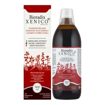 Bioradix Xenico® żelazo w płynie z BIO miodem 500 ml