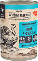 WIEJSKA ZAGRODA Indyk z Łososiem bez zbóż dla kota 400g