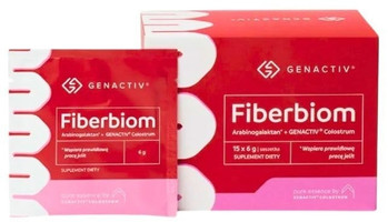 Genactiv Fiberbiom Arabinogalaktan + Colostrum saszetki 6 g x 15 saszetek