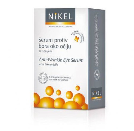Nikel, Przeciwzmarszczkowe serum pod oczy z kwiatem Immortelle, 10 ml