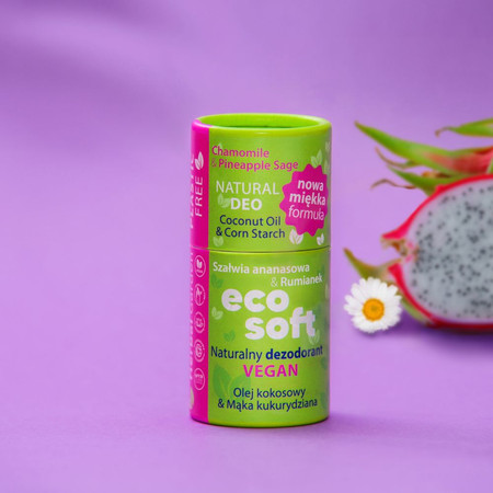 EcoSoft, Naturalny dezodorant damski w sztyfcie, Herbal Garden, ZERO WASTE, 50 ml