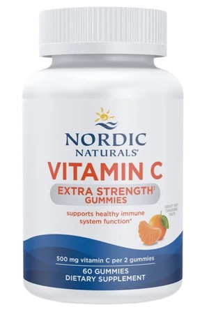 Nordic Naturals Vitamin C Extra Strength na wsparcie odporności 60 żelek smak mandarynka