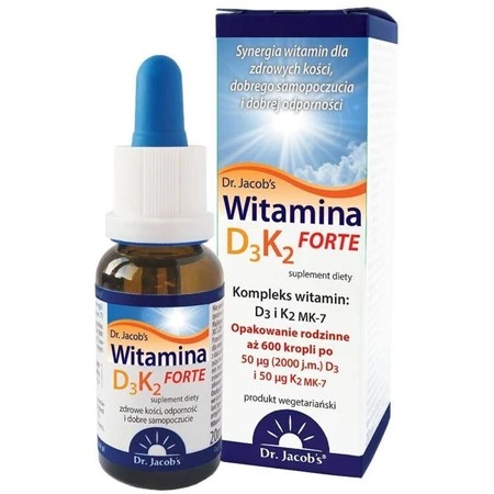 Dr Jacob's − Witamina D3 K2 Forte − 20 ml