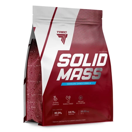 Trec SOLID MASS Gainer Formula na Masę 30000g smak vanilla