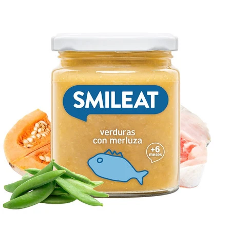 Smileat, Słoiczek z BIO warzywami i morszczukiem 6m+, 230 g