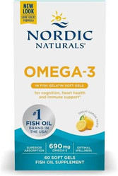 Nordic Naturals Omega-3 Fish Gels Omega-3 kwasy tłuszczowe EPA i DHA 690mg  60 kaps. smak cytryna