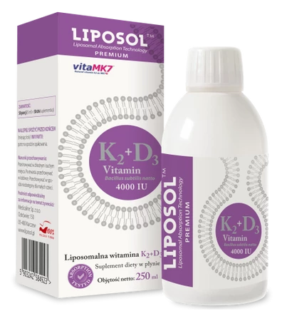 Liposol Liposomalna Witamina K2 (Vita MK7) 100 uq + D3 4000 IU 250 ml