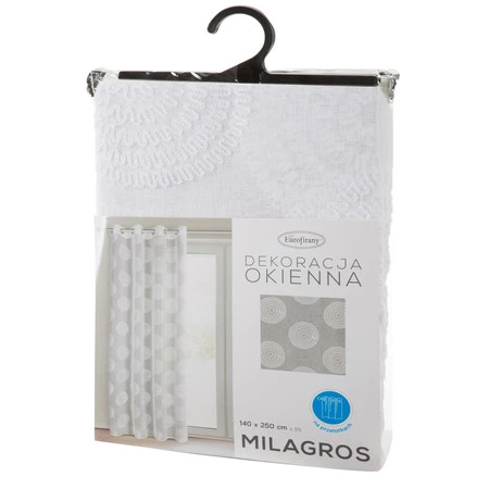 FIRANA GOTOWA MILAGROS 140 X 250 CM BIAŁY