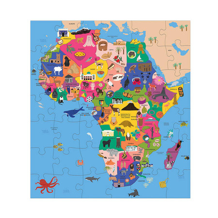 Mudpuppy Puzzle konturowe Mapa Afryki 70 elementów 5+