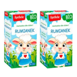 Zestaw: 2x Apotheke Bio herbatka dla dzieci rumiankowa Fix (20 x 1 g)