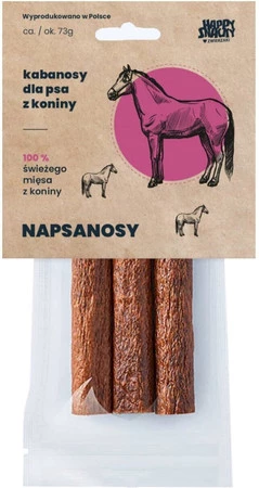 Happy Snacky NAPSANOSY Kabanosy z Koniny 3szt.