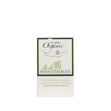 Simply Gentle, Organiczne patyczki kosmetyczne do uszu, 200 szt.