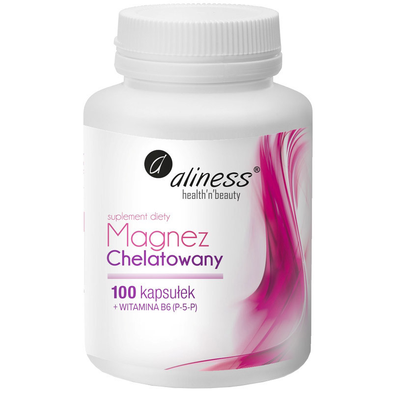 Aliness Magnez Chelatowany 720mg + B6 (P-5-P) 100 kaps. - Nabea.pl