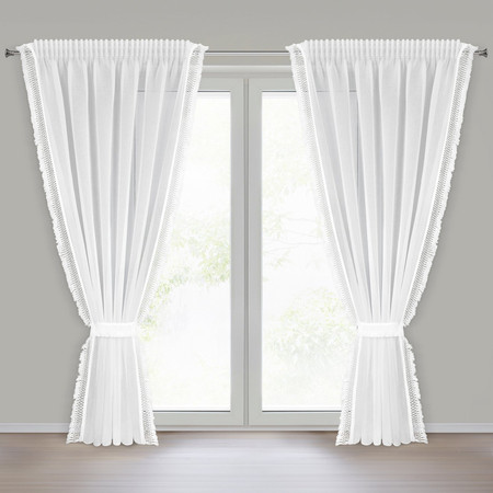 FIRANA GOTOWA KIRA 2 NA TAŚMIE 140 X 270 CM BIAŁY