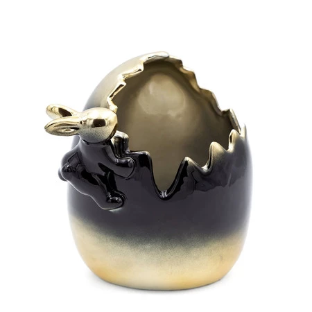Ozdoba Wielkanocna, Figurka ceramiczna, kolor czarny, rozmiar 15 x 14 x 11 cm