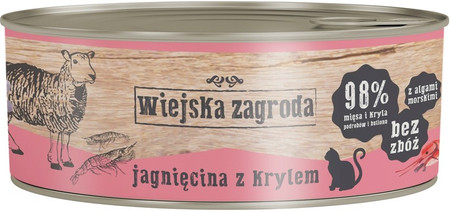 WIEJSKA ZAGRODA Jagnięcina z Krylem bez zbóż dla kotów 85g