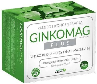 Xenicopharma Ginkomag Plus 120 Kap Lepsza pamięć