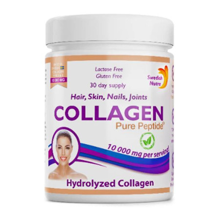 SWEDISH NUTRA Collagen 10 000 mg Hydrolyzed Bovine Powder 300 g