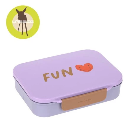 Lassig Lunchbox Bento z przegródkami Little Gang Heart lilac