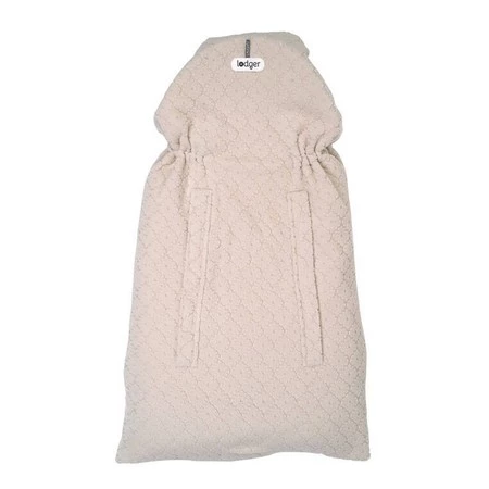 Lodger Polarowy wielofunkcyjny otulacz kocyk do fotelika samochodowego jasnobeżowy Fleece Birch