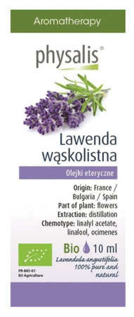 Physalis − Lawenda wąskolistna, olejek eteryczny BIO − 10 ml